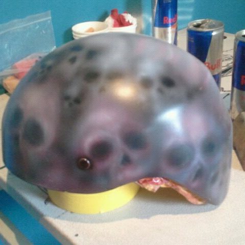 2008,헬멧위에 에어브러쉬